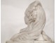 Big bust sculpture woman Madame du Barry, Carrara marble, Augustin Pajou, 18th