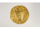 Rare Spanish doubloon, gold coin currency massive Catholic Monarchs Coat, 6.9 gr fifteenth