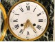 Mantelpiece clock terminal cassolettes green marble Raingo Brothers nineteenth
