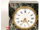 Mantelpiece clock terminal cassolettes green marble Raingo Brothers nineteenth