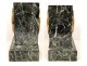 Mantelpiece clock terminal cassolettes green marble Raingo Brothers nineteenth