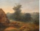 HST return herd landscape shepherd school French Empire gilt frame nineteenth