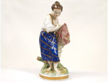 German porcelain statuette on French woman sheaf nineteenth