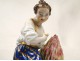 German porcelain statuette on French woman sheaf nineteenth