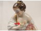 German porcelain statuette on French woman sheaf nineteenth