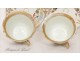 Pair of Paris Porcelain cups chocolate Louis Philippe nineteenth