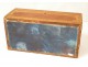 Box leather sewing box gilt iron XIXth century