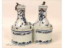 Vinegar cruet door Rouen earthenware XVIII