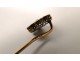 Tie Pin 18K solid gold diamond flower star twentieth century