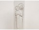 Crystal sculpture Madonna and Child signed Lalique religious subject twentieth