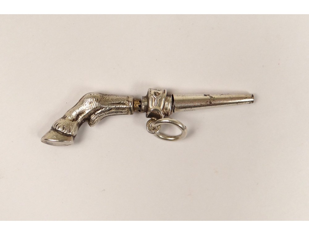 Clé De Montre Ancienne En Argent Massif – Française, 19ème Siècle – Occasion, Système Grippé