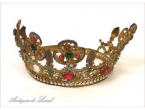 Crown or Tiara Virgin golden brass nineteenth