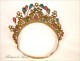 Crown or Tiara Virgin golden brass nineteenth