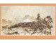 Drawing ink battlefield soldiers war cannon Morel-Fatio nineteenth Empire