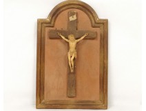 Christ crucifix cross twentieth century gilt wood frame
