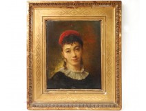 HST picture portrait young woman Esther French school Rayssac nineteenth