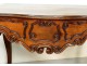 Table game console Lyon Walnut rustic hunting eighteenth