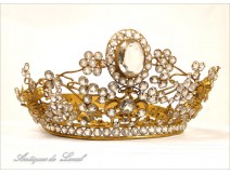 Virgin crown tiara golden brass nineteenth