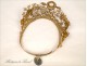 Virgin crown tiara golden brass nineteenth