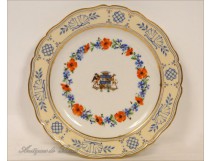 Paris porcelain dish nineteenth Arms