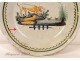 Earthenware plate Nevers, dogs and ducks, eighteenth