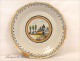 Earthenware plate Nevers, Castle or Manor House, eighteenth