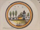 Earthenware plate Nevers, Castle or Manor House, eighteenth