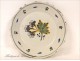 Earthenware plate Nevers botanical decor eighteenth