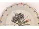 Earthenware plate Nevers, Flower Carnation, eighteenth