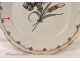 Earthenware plate Nevers, Flower Carnation, eighteenth