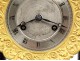 Columns blackened wood clock gilded bronze swans First Empire XIX crowns