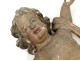 Polychrome wood sculpture statue angel cherub church Louis XVII