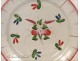 The earthenware plate Islettes Flowers, eighteenth