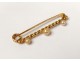 Pin in 18K solid gold pearls gold brooch twentieth century