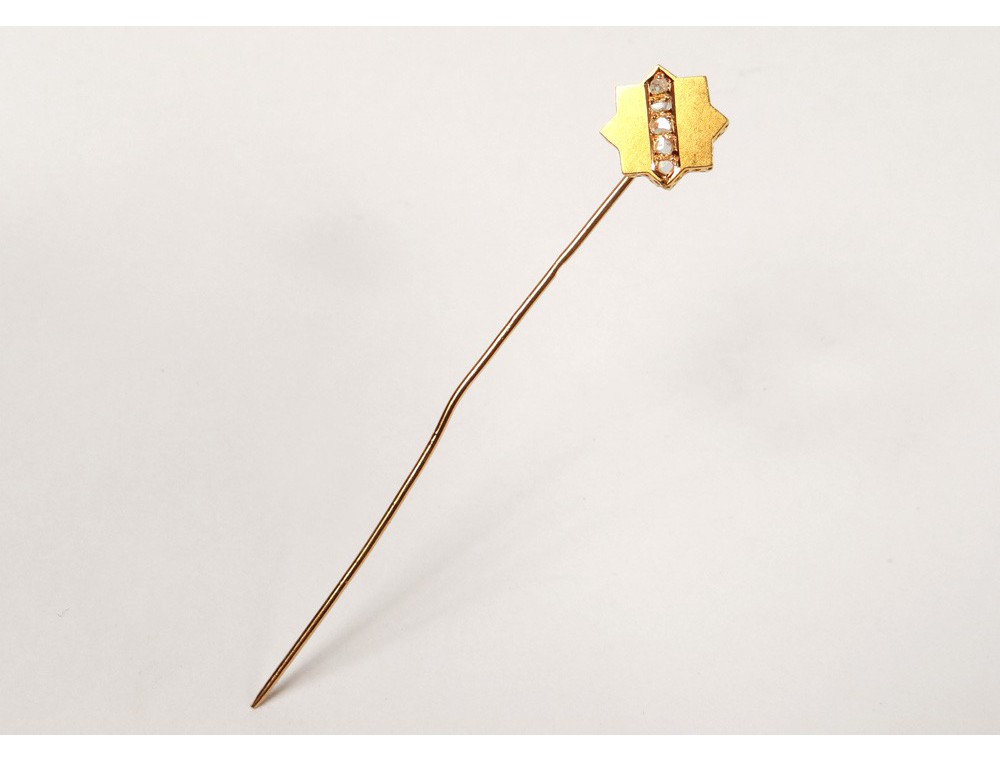 Épingle à Cravate En Or 18 Carats Avec Camée - Or Massif - Bijou Occasion Homme