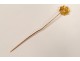 Tie Pin 18K solid gold small diamond star twentieth century
