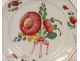 Earthenware plate Islettes, Flowers, eighteenth