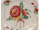 Earthenware plate Islettes, Flowers, eighteenth