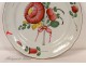 Earthenware plate Islettes, Flowers, eighteenth