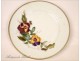 4 China plates of Vierzon, flowers and gilding, nineteenth