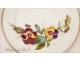 4 China plates of Vierzon, flowers and gilding, nineteenth