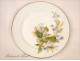 4 China plates of Vierzon, flowers and gilding, nineteenth