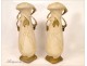 Pair of Royal Dux porcelain vase Art Nouveau Bohemia nineteenth