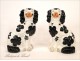 Pair of Staffordshire earthenware dog nineteenth