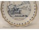 Earthenware plate Nevers Invasion Boat nineteenth