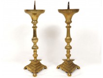 Pair of candlesticks candles picnic eighteenth century ormolu candlesticks