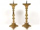 Pair of candlesticks candles picnic eighteenth century ormolu candlesticks