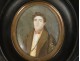 Miniature painted portrait young nobleman nineteenth century bourgeois Pollet