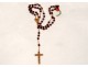 Rosary rosary crucifix Christ gilded red glass twentieth century