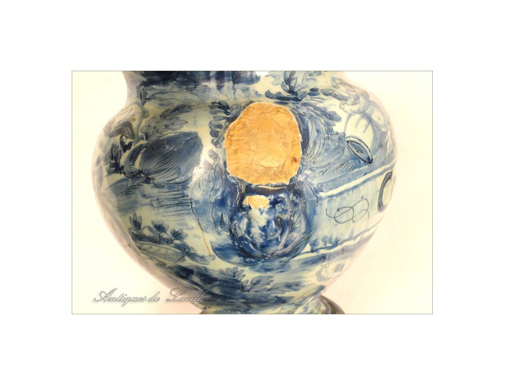 Pot Ancien Pharmacien Herboriste - Céramique Italienne - Valériane